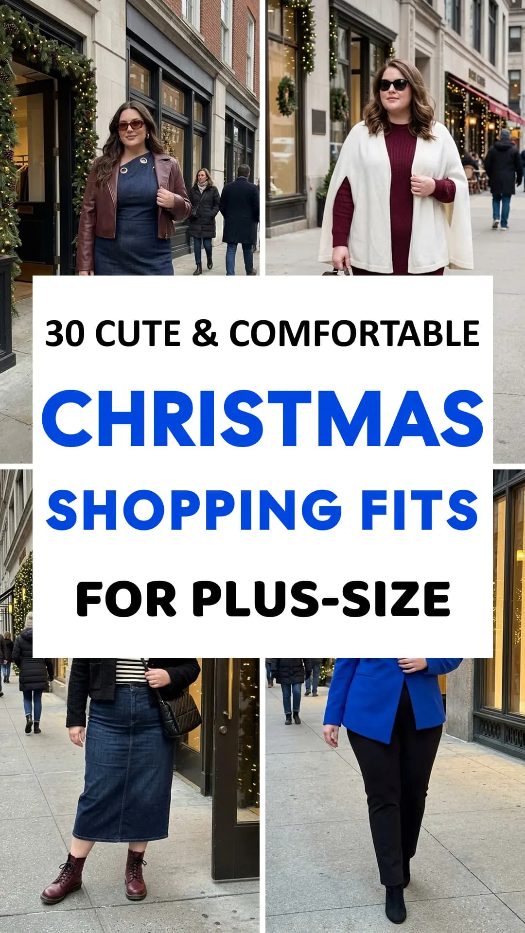 30 Plus-Size Christmas Shopping Outfits To Keep You Cozy & Chic | Festive & Comfortable Holiday Market Outfits For Curvy Women