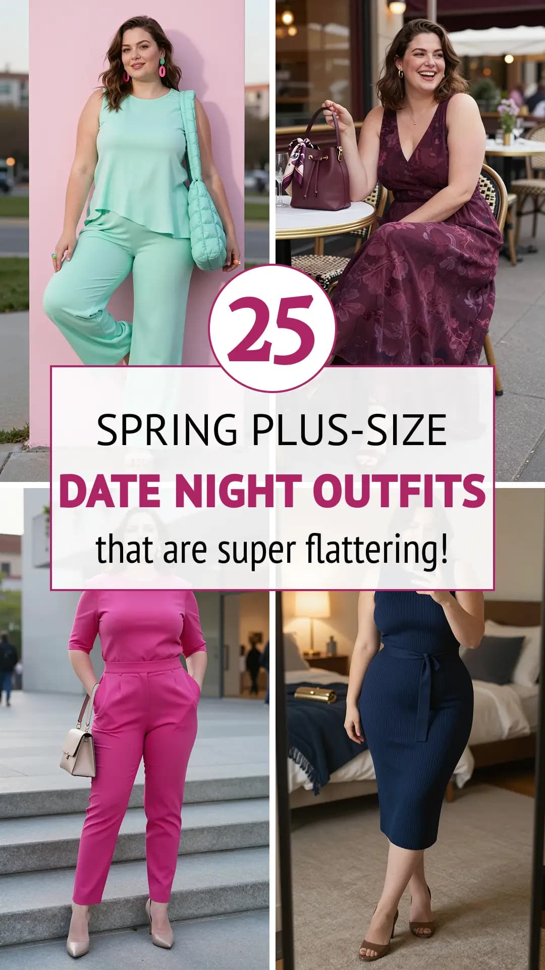25 Romantic Spring Date Night Outfits for Plus Size Women in 2026 | Elegant Dresses, Chic Jumpsuits & Flirty Floral Styles for Curvy Ladies