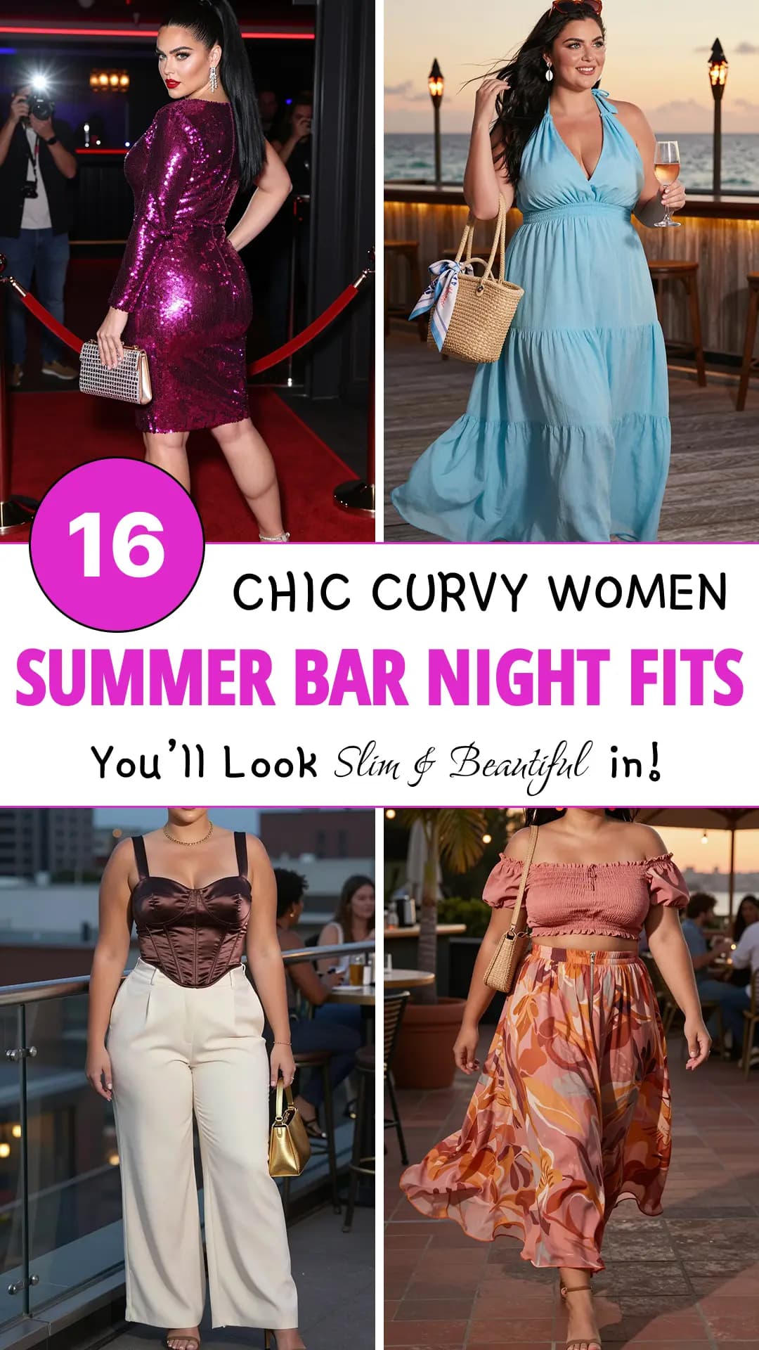 16 Cute Summer Bar Night Outfits for Plus Size Curvy Babes (2026) | Trendy Bar Looks, Nightlife Styles & Effortless Evening Ensembles for Curvy Women