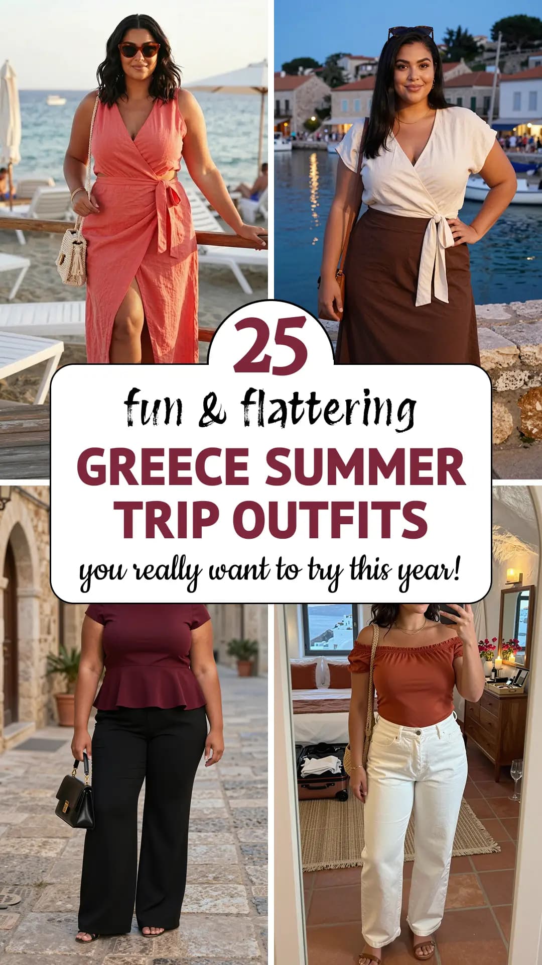 25 Stunning Greece Vacation Outfits for Plus Size Women (2026)