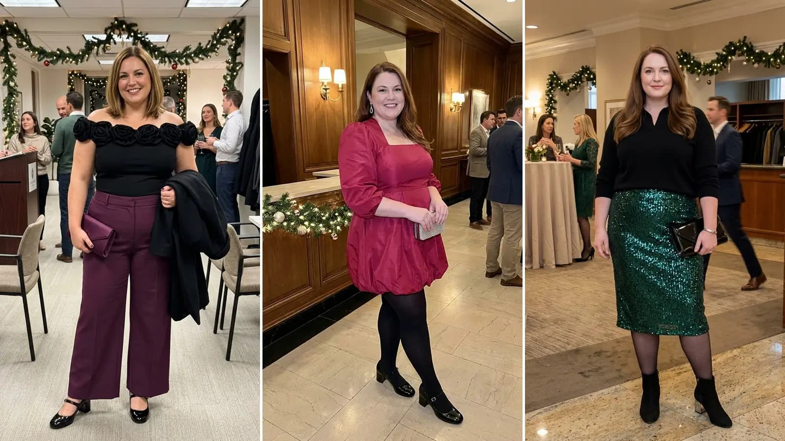 43 Plus-Size Office Holiday Party Outfits That Balance Professional & Festive