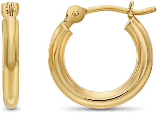 14k-gold classic hoop earrings