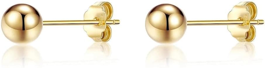 Simple 14k-gold stud earrings
