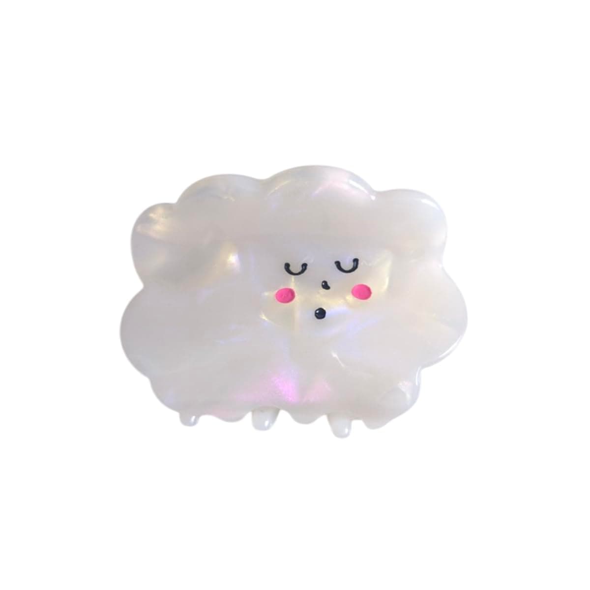 White cloud hair clip