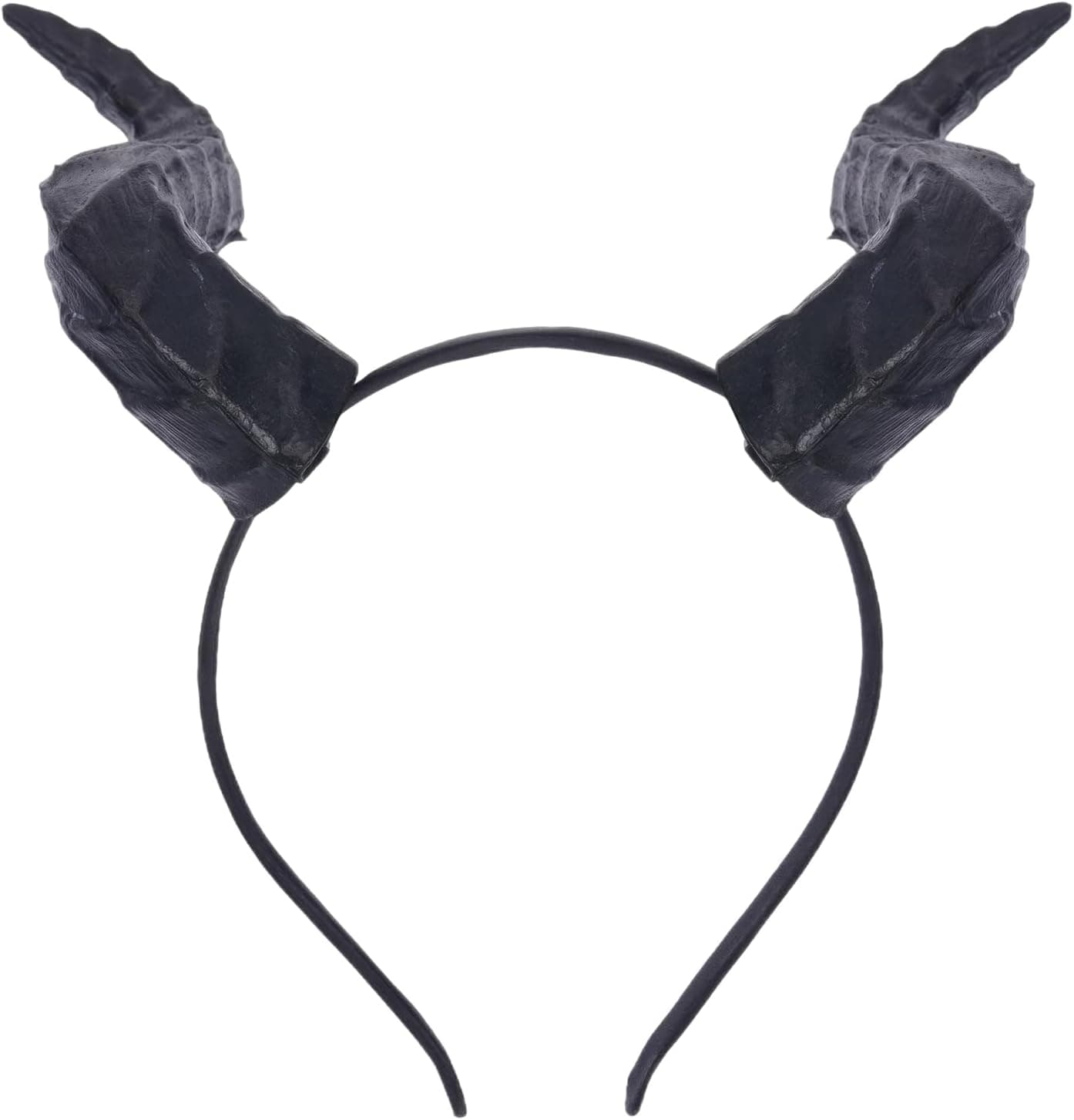 Black dragon-horn costume headband