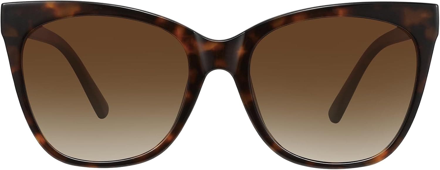 Brown-tortoise oversized cat-eye sunglasses β source-image match, plus-size frame