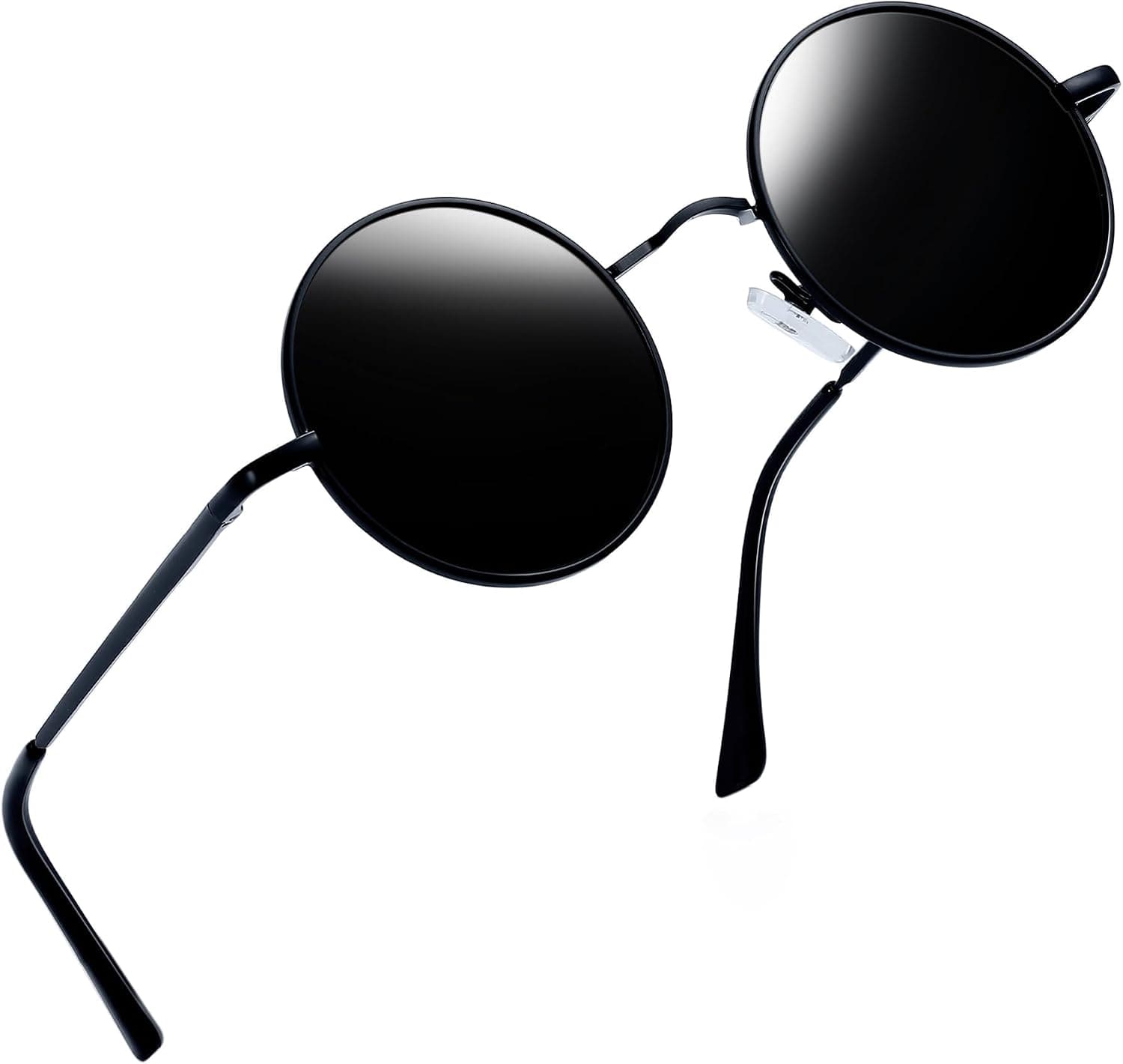 Black small round sunglasses β Black Black