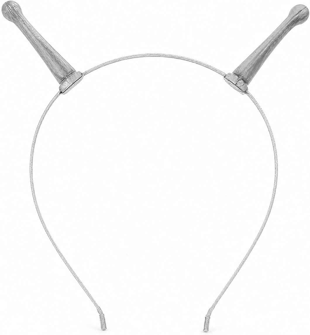 Silver alien antenna headband