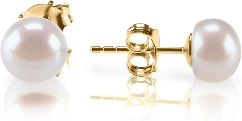 14k-gold-plated freshwater pearl stud earrings