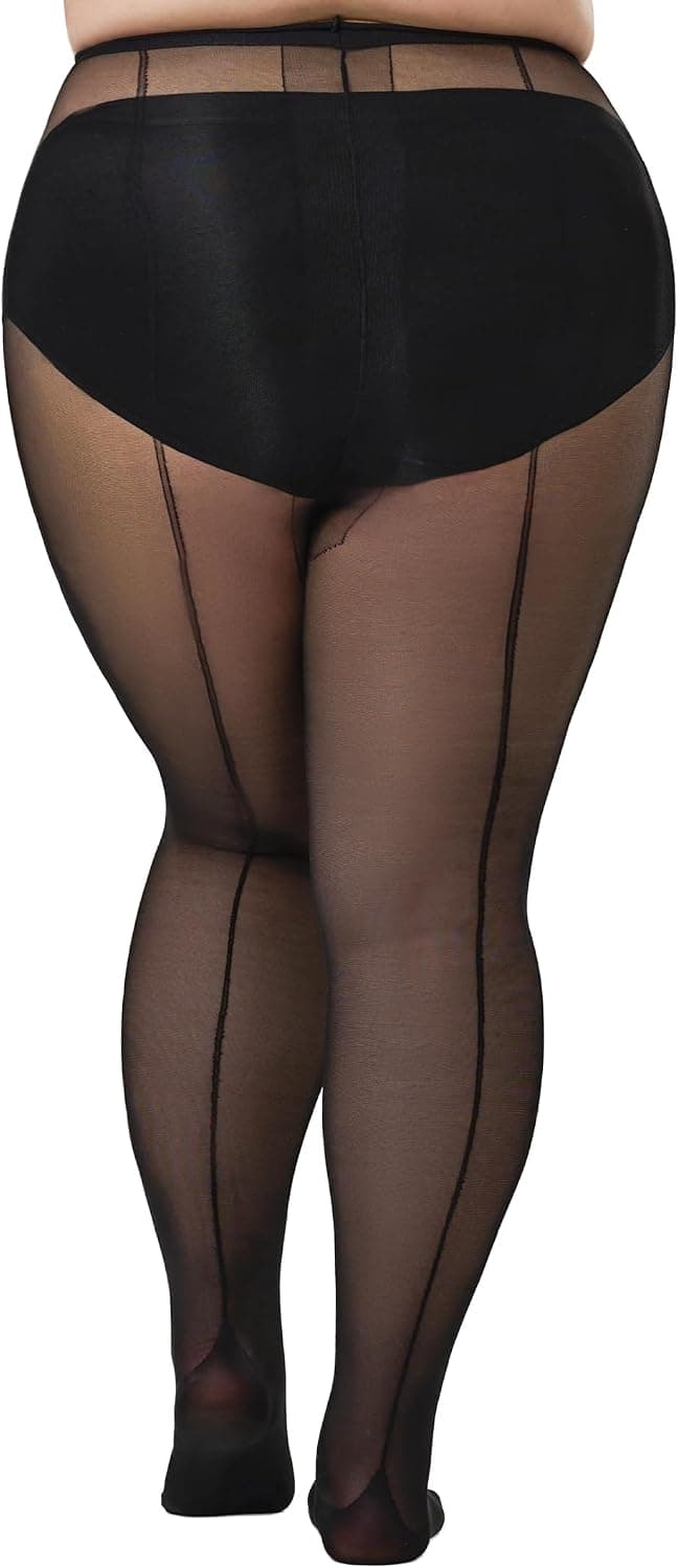 Black sheer tights — 3X–4X