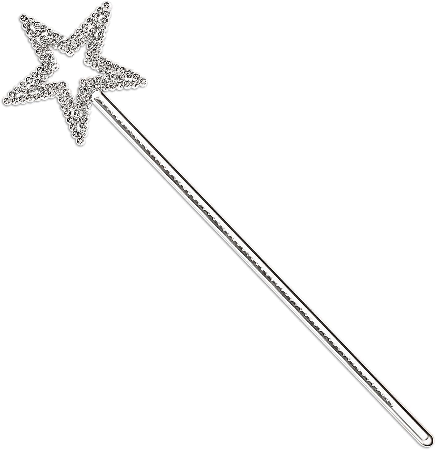 Silver 13-inch star wand