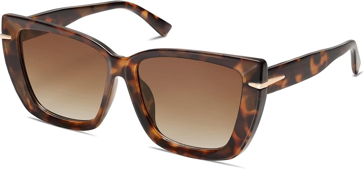 Brown-tortoise oversized cat-eye sunglasses β source-image match