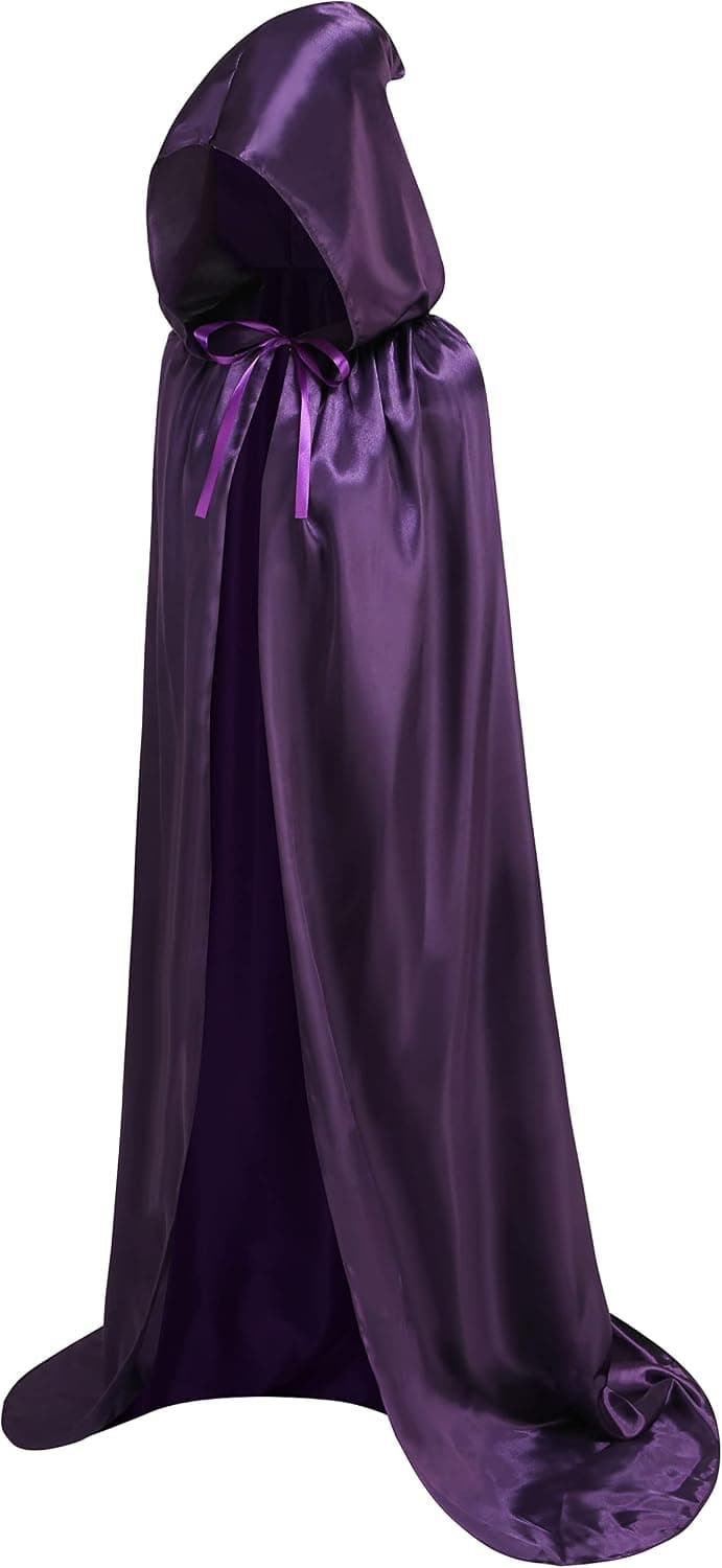 Dark-purple satin cape — 43–67 in