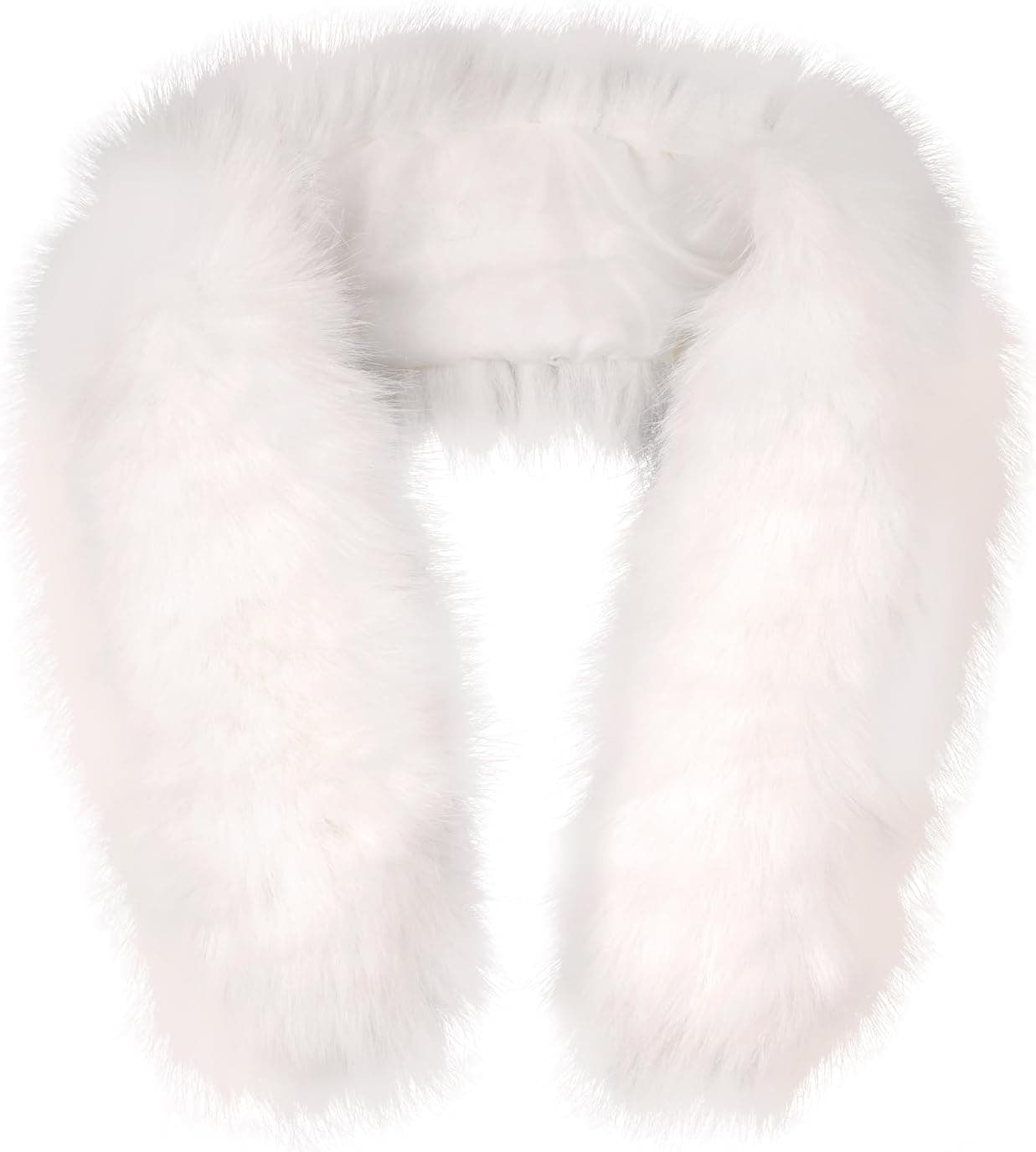 Ivory faux-fur collar scarf — closest cream match