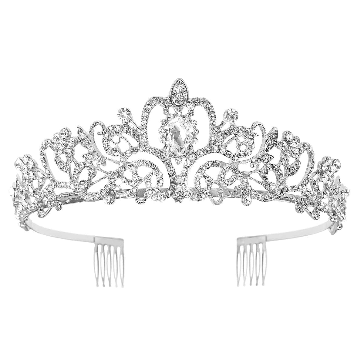 Silver crystal tiara