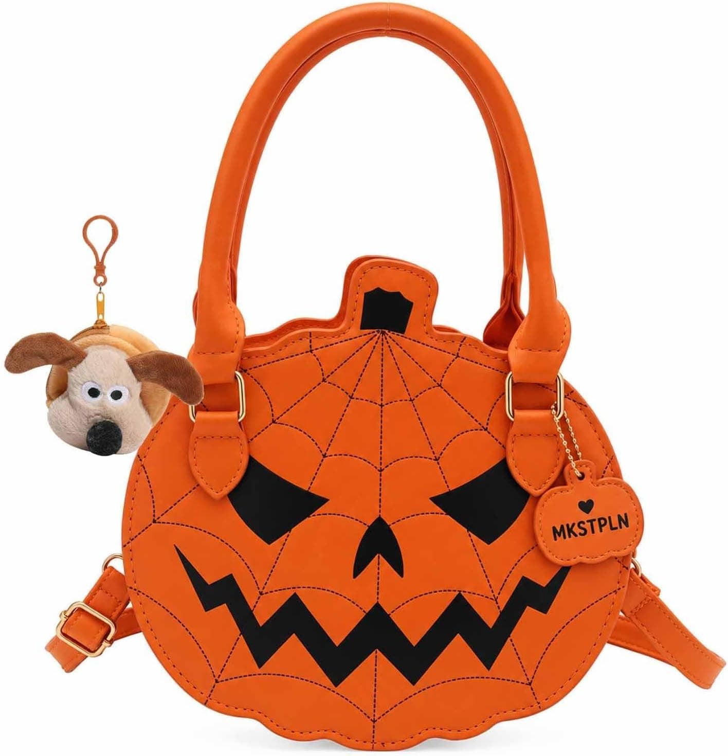 Orange pumpkin crossbody bag