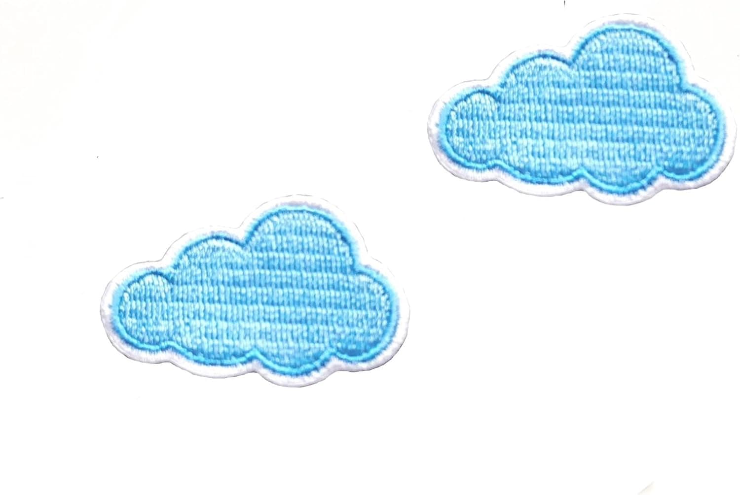 Blue cloud iron-on applique patches