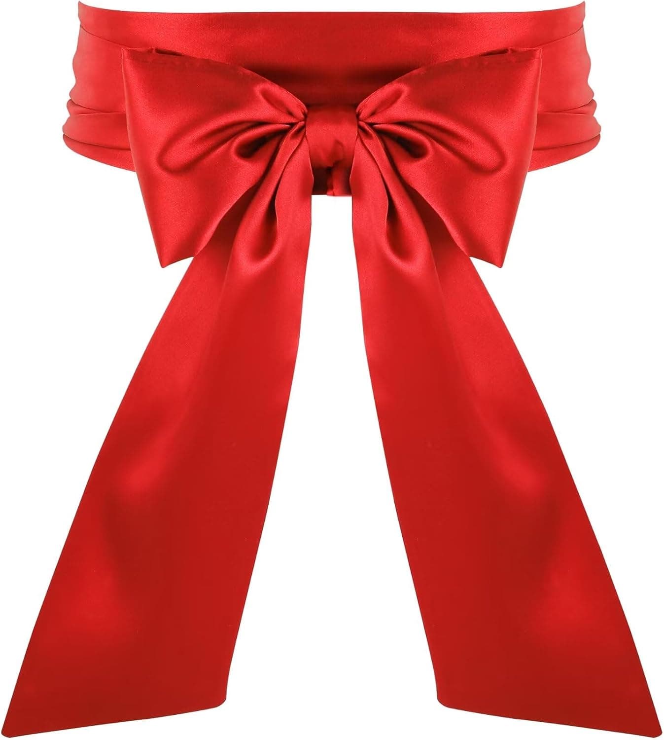 Red satin waist sash — closest burgundy match