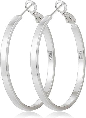 Lightweight 925-sterling-silver hoop earrings