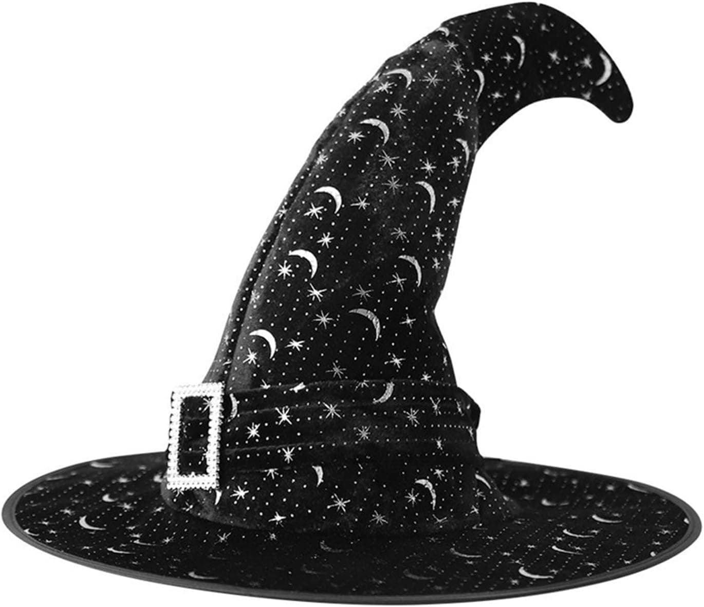 Black moon-and-stars witch hat