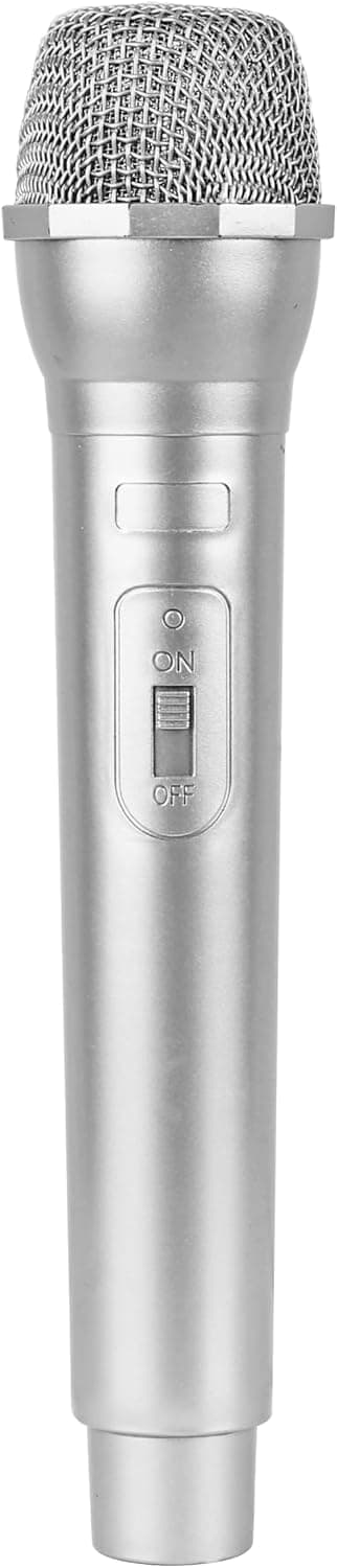 Silver microphone prop