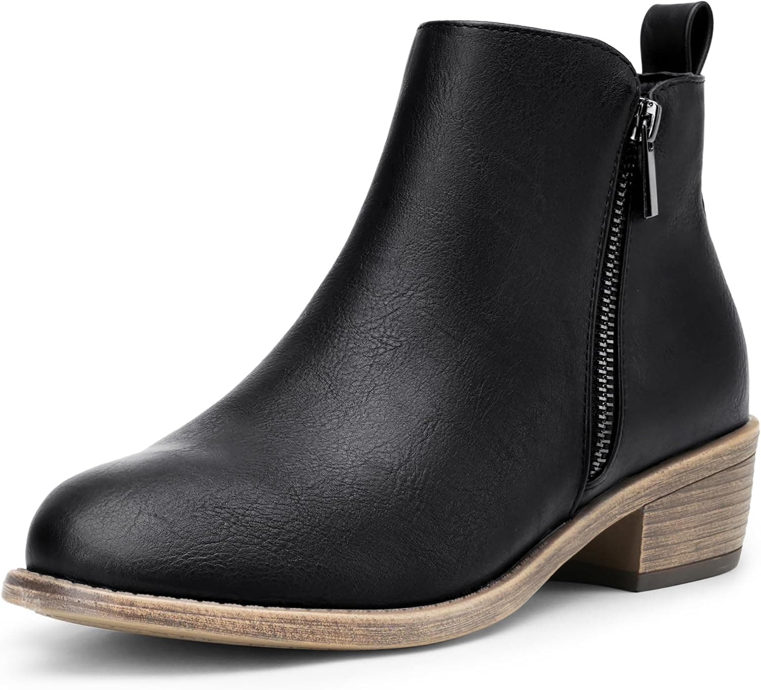 Black ankle boots — wide-width options