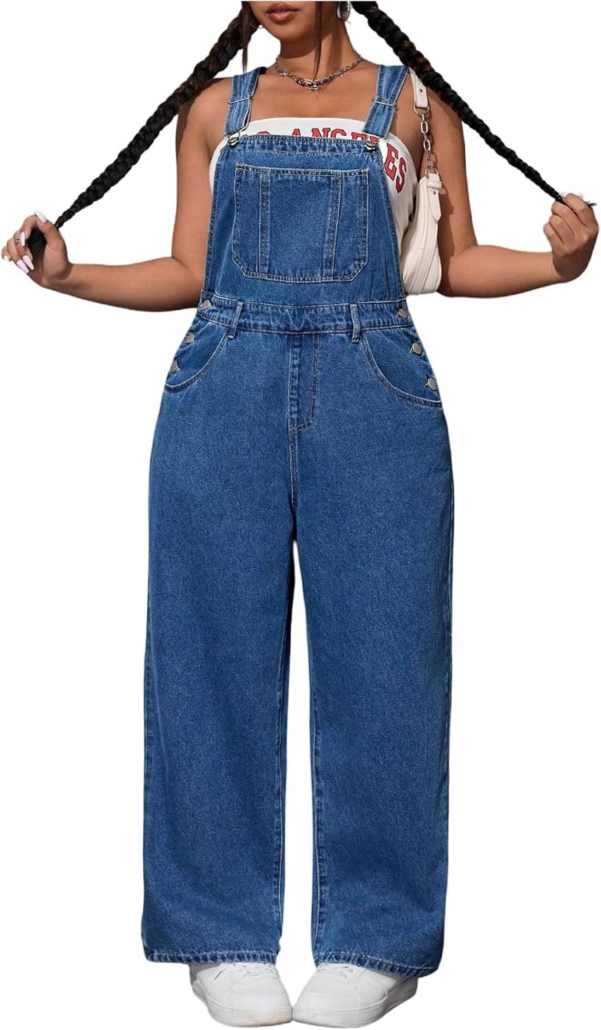 Plus-size denim overalls — 1X–5X