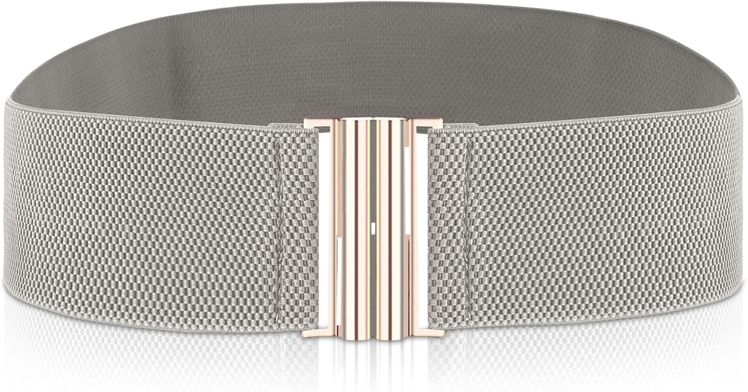 Gray elastic waist belt