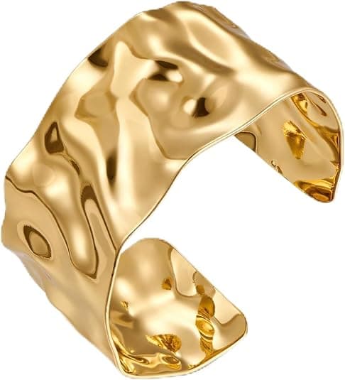 Gold chunky cuff bracelet