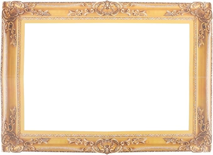 Large gold empty picture-frame prop