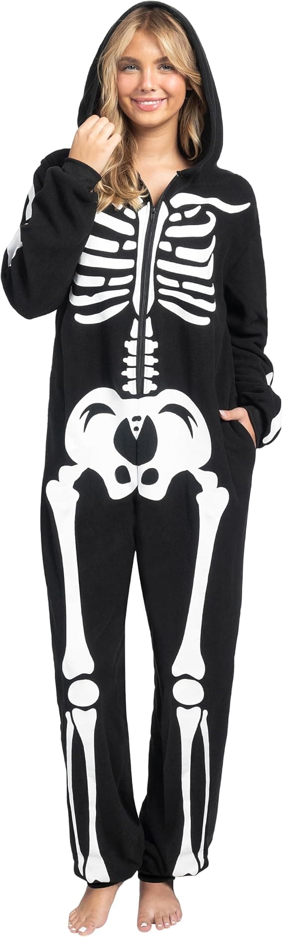 Black skeleton plus-size jumpsuit — up to 3X